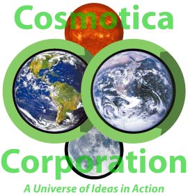 Cosmotica Corporation Logo - A Universe of Ideas in Action